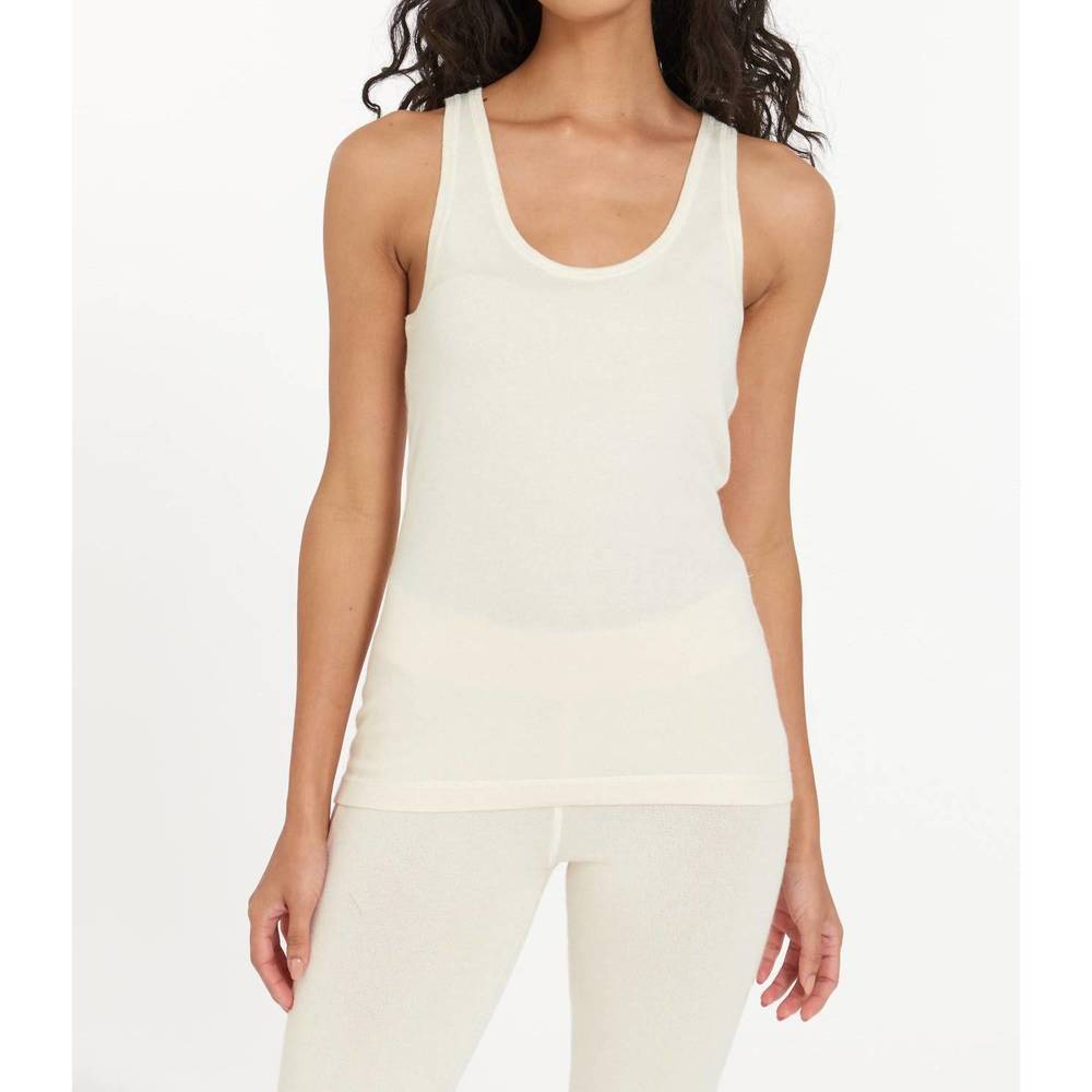 NEW LEIMERE tucson u-neck tank in antique white